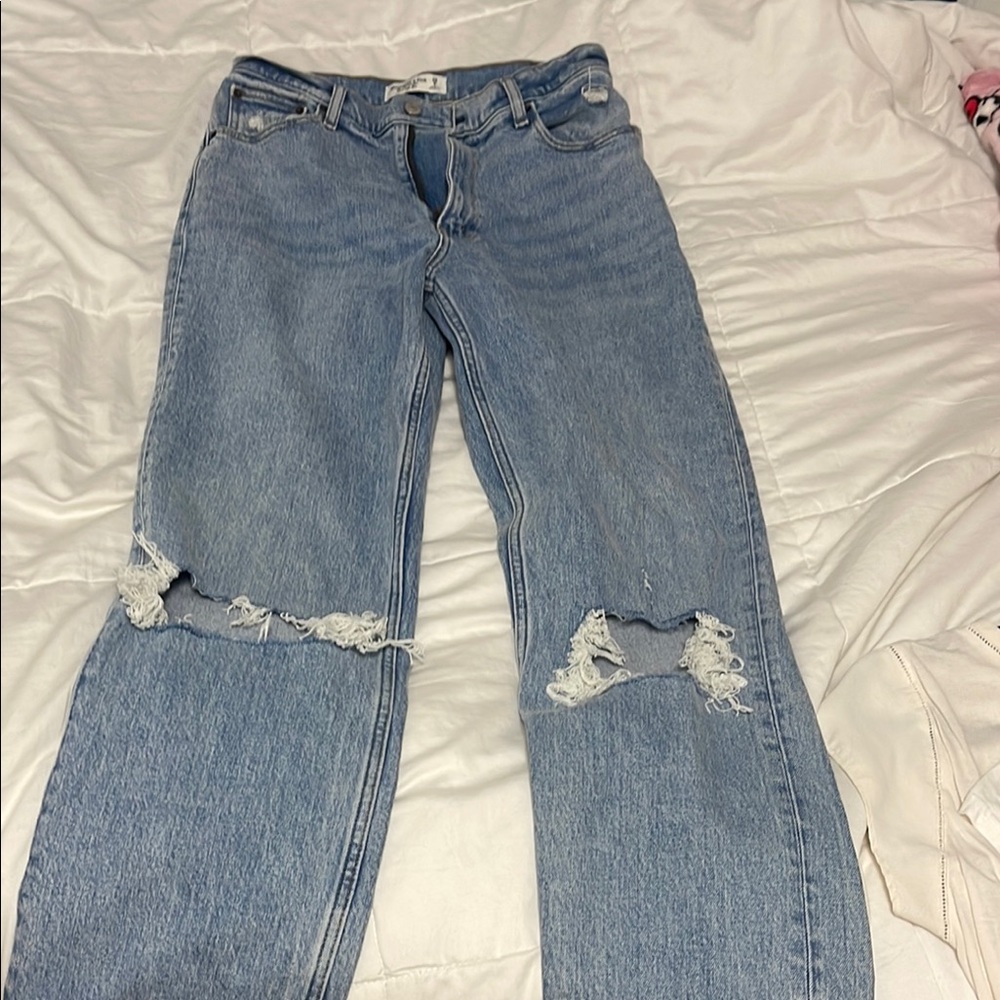 Classic Blue Ripped Jeans